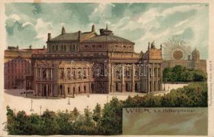 Vienna Hofburgtheater litho
