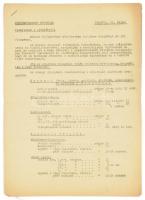1950-1951 Bortnyik Sándor (1893-1976) festőművész , grafikus autográf aláírása a Képzőművészeti Főiskola 1950/1951. II. félévének vizsgáit tárgyaló ismertetőn, 6 p.