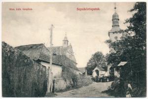 Sepsikőröspatak, Kőröspatak, Valea Crisului; Római katolikus templom, Gróf Kálnoky Félix, Ludmilla, Imre és Pál Intézet / church, school (EK)