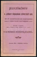 Jegyzőkönyv a ,,Székely Társaságok Szövetségé"-nek 1907. évi augusztus hó 6-án Szamosujváron a városi Vigadó nagytermében Deák Lajos kir. tanácsos, elnök vezetése alatt tartott II-ik rendes közgyűléséről. Marosvásárhely, 1907, Kossuth-ny., 79 p. Kiadói papírkötés, néhány kissé foltos lappal. Molter Károly (1890-1981) író, irodalomtörténész részére DEDIKÁLT példány, Dr. Sárkány Miklós(?) aláírással (említve a közgyűlés résztvevői között a könyv 4. oldalának elején).