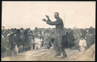 1918 Kacagtató magyar baka a román harctéren, fotólap, 9×13 cm