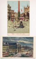 27 db RÉGI magyar és külföldi város képeslap vegyes minőségben / 27 pre-1945 Hungarian and European ...