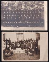 cca 1912-1918 Katonai csoportképek, 2 db fotó, 9×13 cm