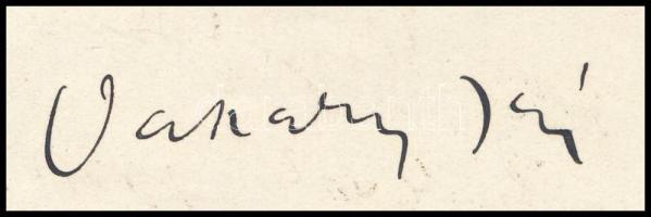 1913 Vaszary János (1867-1939) festőművész autográf levele, aláírással Gyöngyösi Nándor (1891-1967) ...