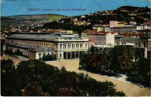 1915 Trieste, Trieszt; Stazione della ferrovia Meridionale / railway station (EB)