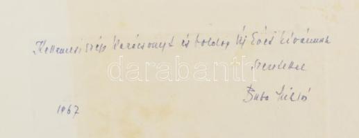 1967 Borsos Miklós (1906-1990):Napfényyben, rézkarc, papír, jelzett, 8x10,5 cm. Borítékkal, rajta a ...