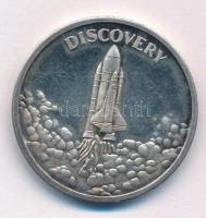 Németország DN "Az űrutazás története / Discovery" kétoldalas ezüstözött fém emlékérem (32mm) T:AU patina Germany ND "History of space travel / Discovery" two-sided silvered metal medallion (32mm) C:AU patina