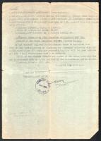 1944 Nógrádsáp, M. kir. 803. rögtönzött munkásezred parancsnokság dokumentumai DKW személyautó igény...