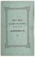 1884 A Felvidéki Magyar Közművelődési Egyesület alapszabályai 18 p. Kiadói papírborítóval