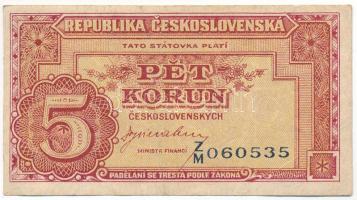 Csehszlovákia 1949. 5K T:F Czechoslovakia 1949. 5 Korun C:F Krause P#68