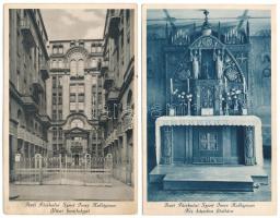 Budapest, iskola belsők - 5 db régi képeslap