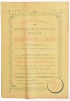1901 Lakos Nándor Acetylen világítási berendezések képes termékbemutató katalógus 32 p.