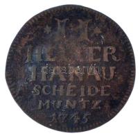 Német Államok / Hanau-Münzenberg 1745. 2h Cu T:F
German States / Hanau-Münzenberg 1745. 2 Heller Cu...