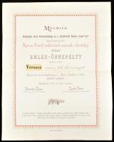 1893 Kecskemét városának meghívója Katona József születésének 100-ik évfordulójára rendezett ünnepségre