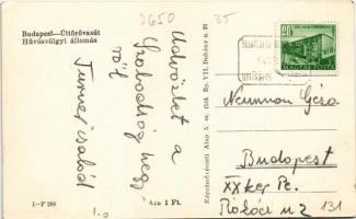 1954 Budapest II. Úttörővasút, Húvösvölgyi állomás "Éljen példaképünk, népünk nagy vezére, a ma...