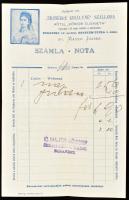 1900 Budapest Erzsébet királyné szálloda számla a királyné arcképével