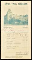 1900 Juránovics, Hotel Tisza, Szeged. képes számla