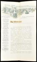 1897 Budapest Párizs társas kirándulás litho fejléces számla Nagyszalonta város részére