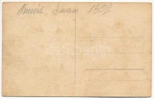 1912 Lugos, Lugoj; árvíz, összedőlt fa híd / flood, collapsed wooden bridge. photo