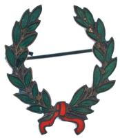 1957. Kossuth-díj II. fokozata zománcozott ezüstözött kitüntetés T:AU  Hungary 1957. Kossuth Prize, Silver Badge enamelled, silver plated bronze decoration C:AU