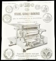 1896 Stadel Károly másológépek reklám nyomtatvány