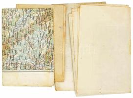 cca 1914-1918 Vegyes katonai térkép tétel, 4 db