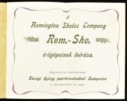 cca 1910 Remington Sholes Írógép leírása 14 p