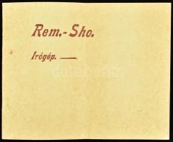 cca 1910 Remington Sholes Írógép leírása 14 p