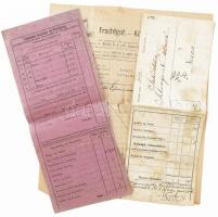 1863-1900 Magyar Gőzhajózási Vállalat hajós fuvarlevél + 2 másik hajós fuvarlevél