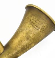 Őzcsalogató vadászkürt, jelzett (Walser F.) , h: 15 cm