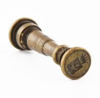 Réz pecsétnyomó, h: 7 cm