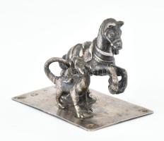 Antik ezüst(Ag) ló és sárkány figura, jelzett, sérüléssel, 6×3,5×4,5 cm, nettó: 51 g