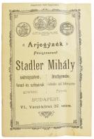 cca 1890 Stadler Mihály sodronyszövet-, fonat- és szitaáruk képes árjegyzék 48p.
