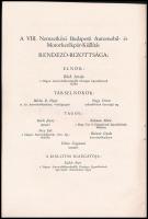1931 A VIII. nemzetközi budapesti automobil- és motorkerékpárkiállítás hivatalos katalógusa. 1931 má...