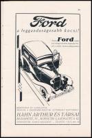 1931 A VIII. nemzetközi budapesti automobil- és motorkerékpárkiállítás hivatalos katalógusa. 1931 má...