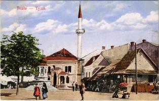 Tuzla, square, mosque, market