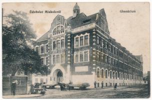 1914 Miskolc, Gimnázium. Grünwald Ignác kiadása (ázott / wet damage)