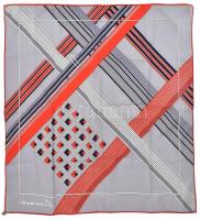 Leonardi kézzel szegett kendő, szép állapotban, 75x75 cm