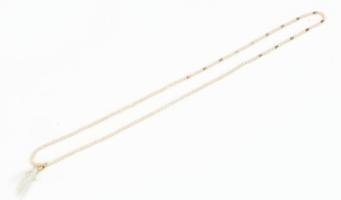 Fehér köves olvasó, m: 50 cm