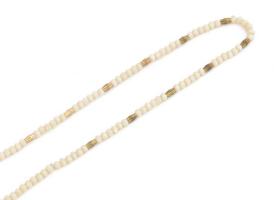 Fehér köves olvasó, m: 50 cm