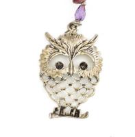 Bizsu nyaklánc, bagoly medállal