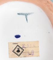 Iparművész kerámia ikebana, mázas kerámia, jelzéssel, minimális kopással, 20x17x8 cm