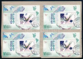 1998 Ifjuságért, Bélyegnap, Földrészek állatai blokkok 4-4 példányban, kivágásokon (15.200)