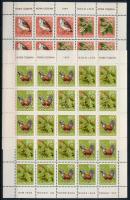 Újév, állatok és növények 4 teljes ívben + bélyegfüzet, 4 different sheet + stamp booklet
