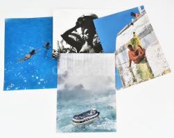 Bara István (1942-): Életképek, 9 db fotó, feliratozva, hullámos, kis hibákkal, 39×30 cm