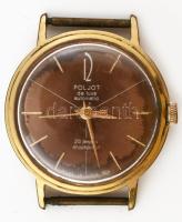 Poljot kopott bronz számlapos karóra. Kézi felhúzós szerkezettel. Jelzett, működik, d: 35 mm