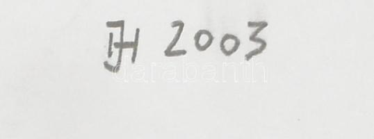 Horváth János: Cím nélkül. Monotípia, papír, jelzett 21x30 cm