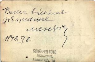 1948 Budapest (?), küldöttségi tárgyalás étteremben. Schäffer Fotó, photo (EB)