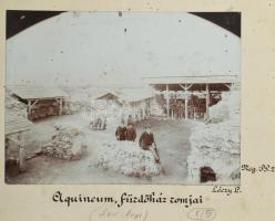cca 1910 'Aquincum fürdőház romjai'/'Óbuda a "Romai-fürdő" forrástava'...