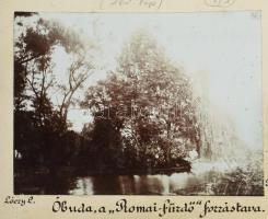 cca 1910 'Aquincum fürdőház romjai'/'Óbuda a "Romai-fürdő" forrástava'...